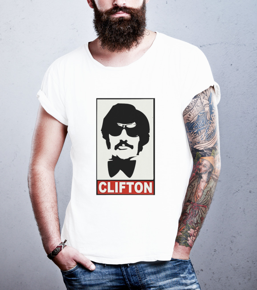 CLIFTON Sunglasses Moustache Red Box Style T-Shirt