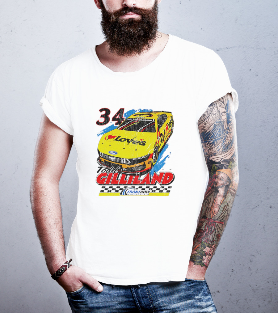 Todd Gilliland No. 34 Loves Ford Front Row Motorsports Racing T-Shirt