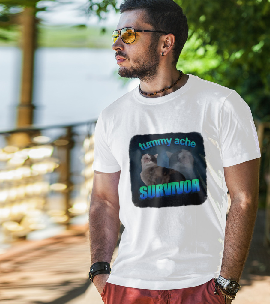 Tummy Ache Survivor Cat T-Shirt