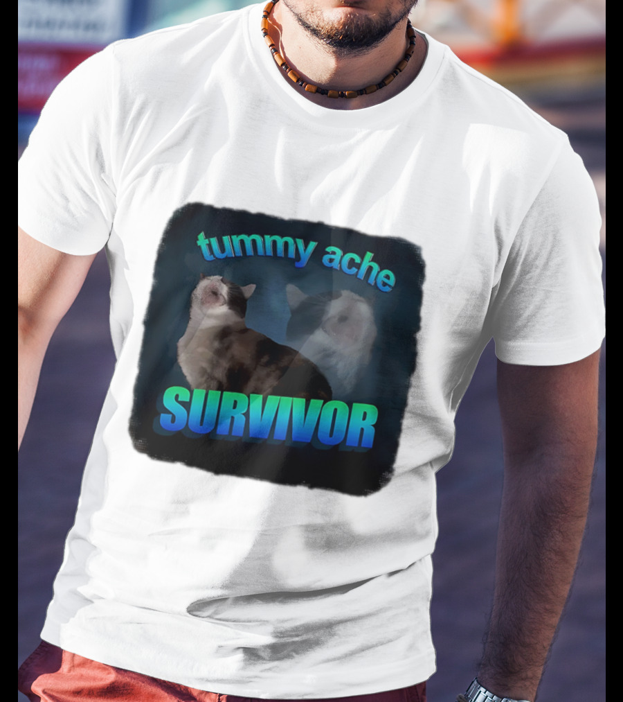 Tummy Ache Survivor Cat T-Shirt