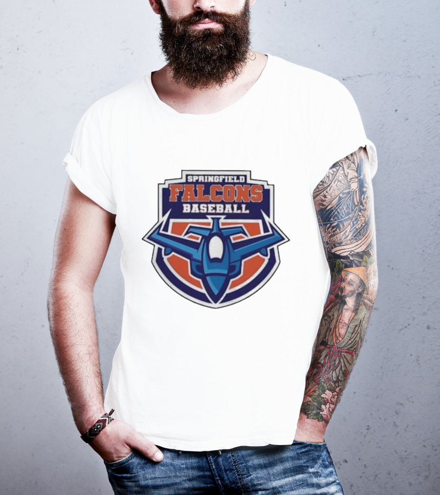 Springfield Falcons Baseball With Blue Jet Emblem T-Shirt
