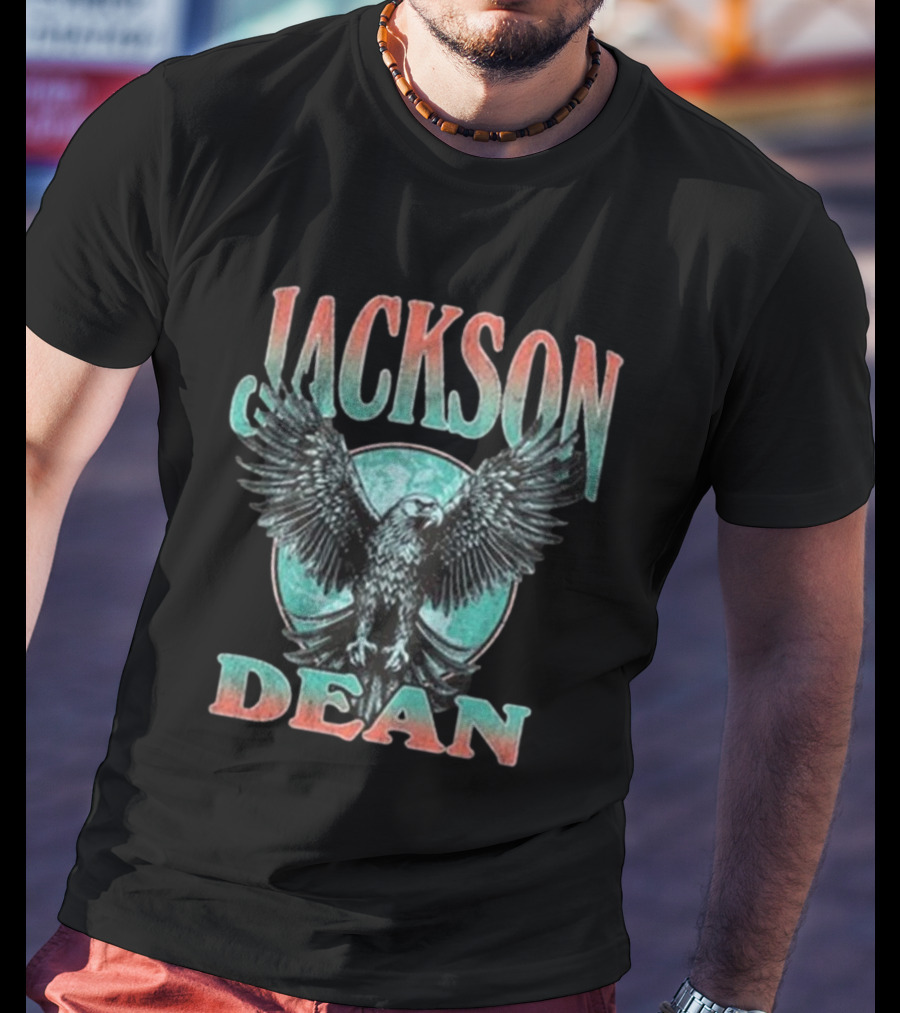 Jackson Dean Eagle Retro Style Graphic T-Shirt