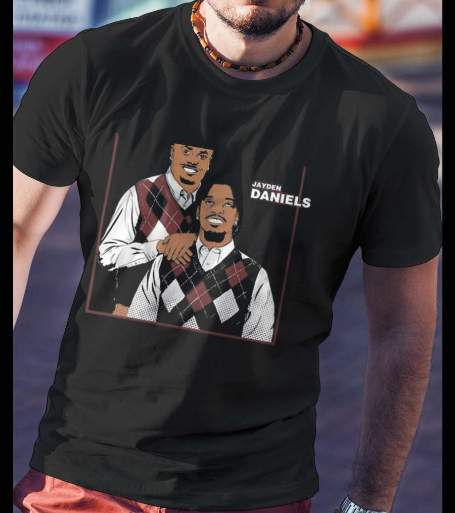Jayden Daniels Terry Mclaurin Argyle Sweater Parody T-Shirt