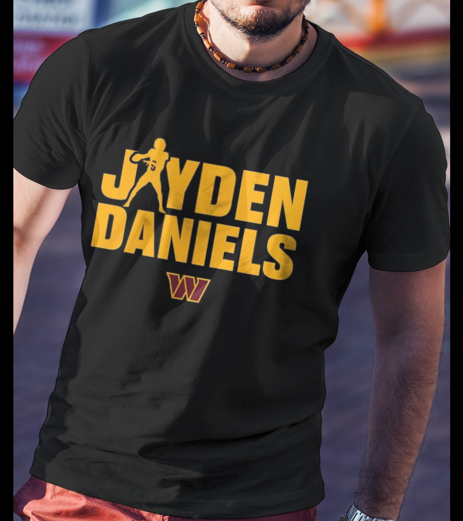 Jayden Daniels Washington Commanders Football Icon T-Shirt
