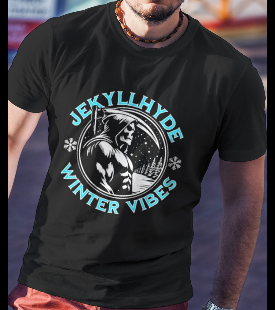 Jekyllhyde Winter Vibes Snowy Night Scene T-Shirt