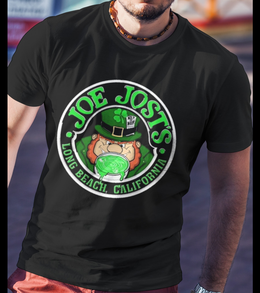 Joe Jost's Long Beach California Leprechaun Beer Circle T-Shirt