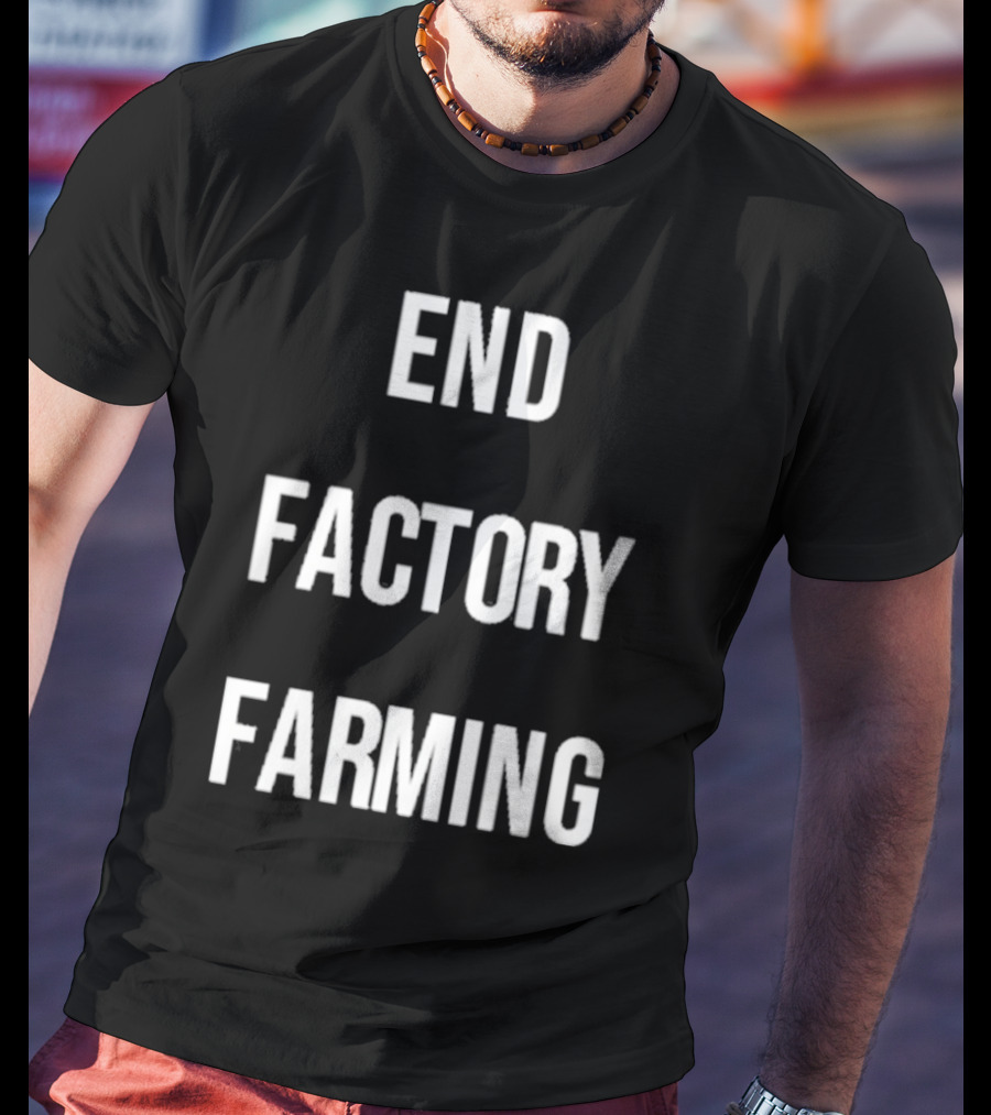 John Oberg End Factory Farming Vintage Activist Campaign T-Shirt