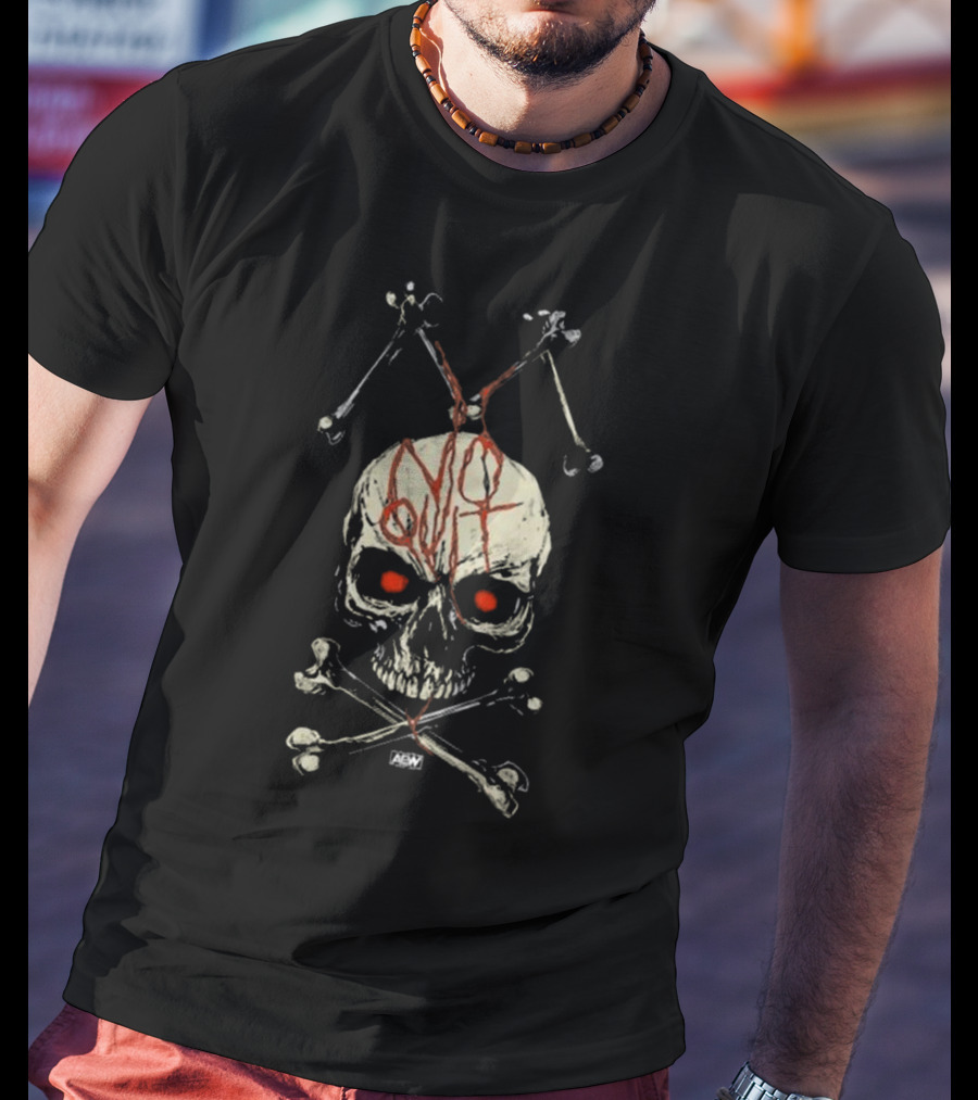 Jon Moxley No Quit Skull And Crossbones Red Eyes T-Shirt