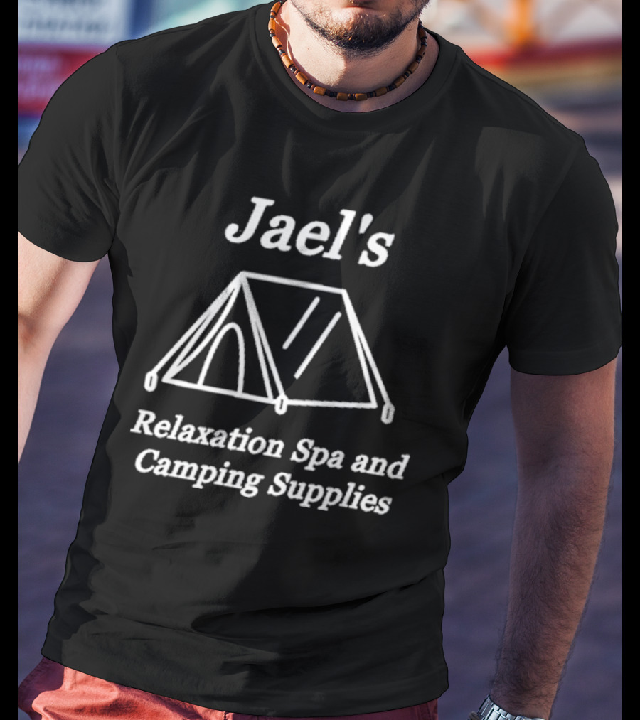 Jael's Relaxation Spa And Camping Supplies Tent Illustration T-Shirt