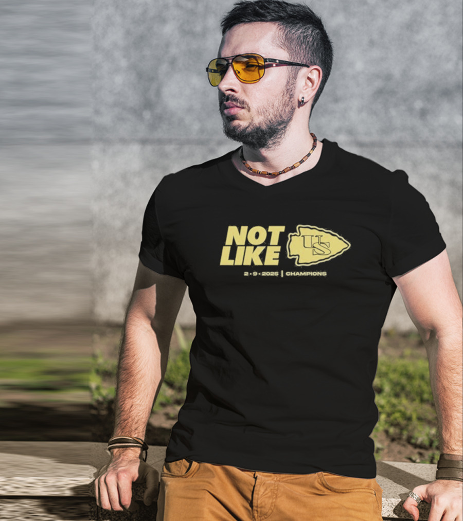 Kansas City Not Like Us Arrowhead Symbol 2-9-2025 T-Shirt
