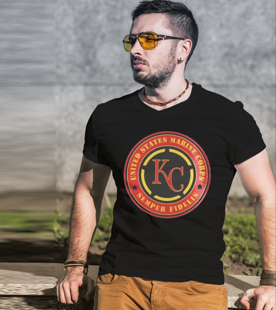 Kansas City Royals MLB United States Marine Corps Semper Fidelis Military Appreciation Night 2025 T-Shirt