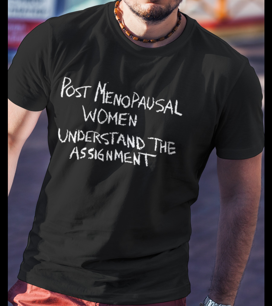 Karin Schall Post Menopausal Women Understand The Assignment Phrase T-Shirt