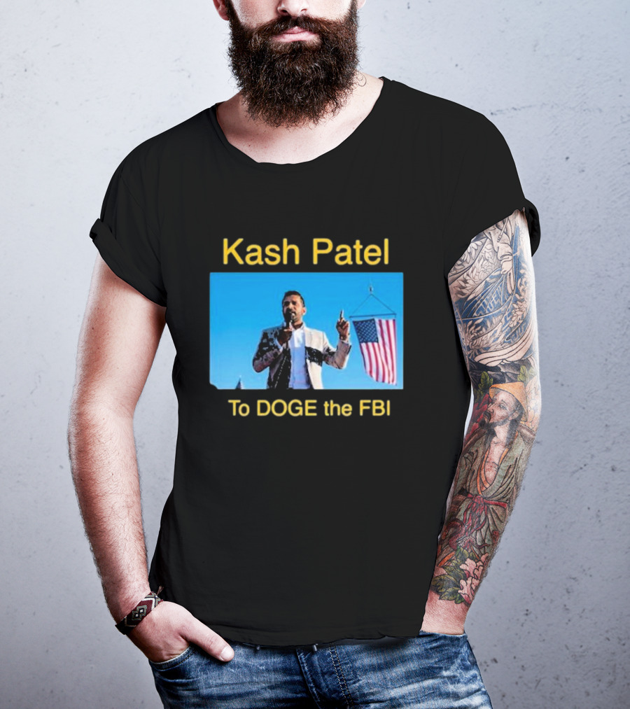 Kash Patel To DOGE The FBI American Flag Speech Scene T-Shirt