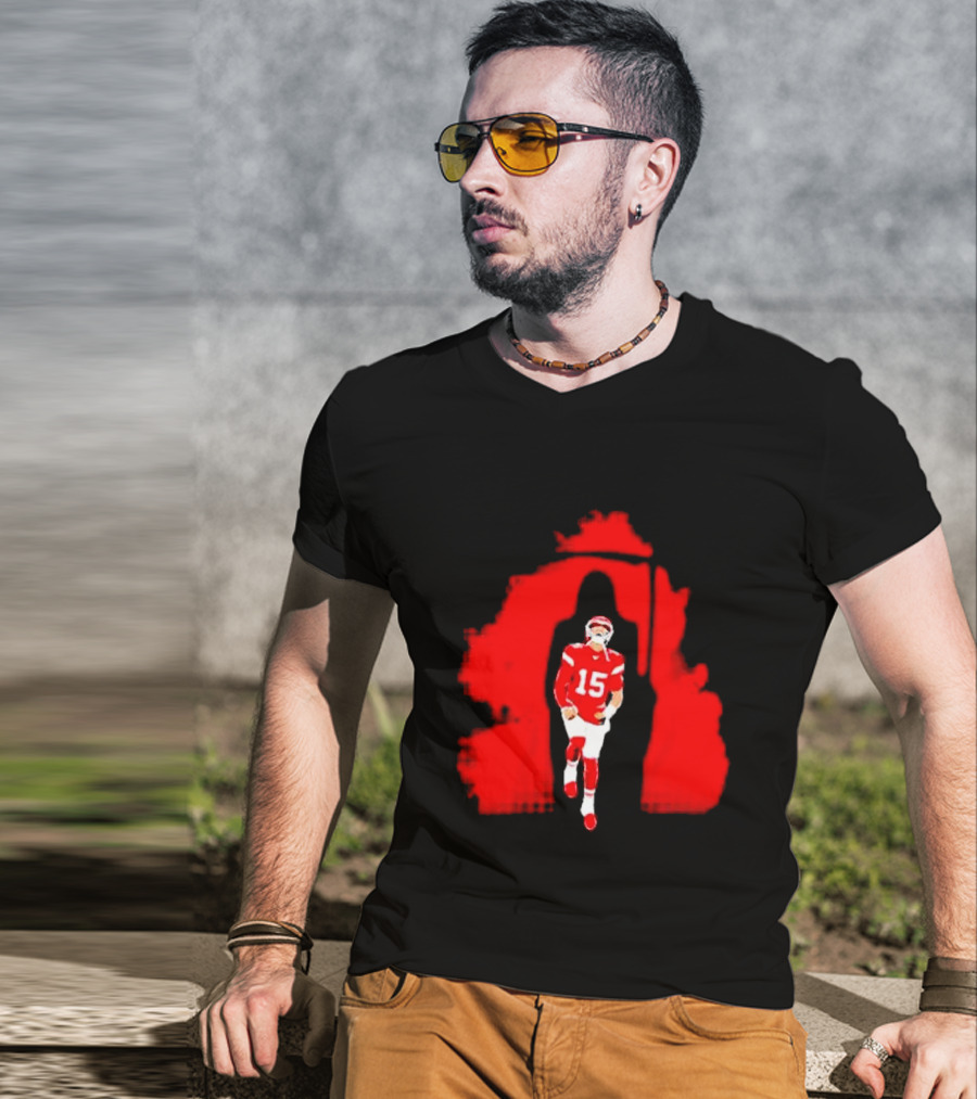 KC Chiefs Patrick Mahomes Shadow 15 Reaper T-Shirt