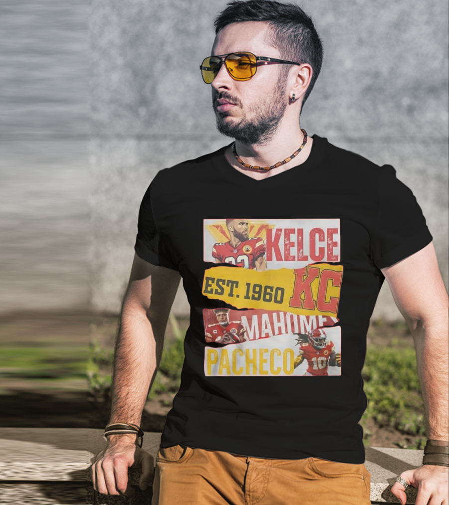 Kelce Mahomes Pacheco KC Est 1960 T-Shirt