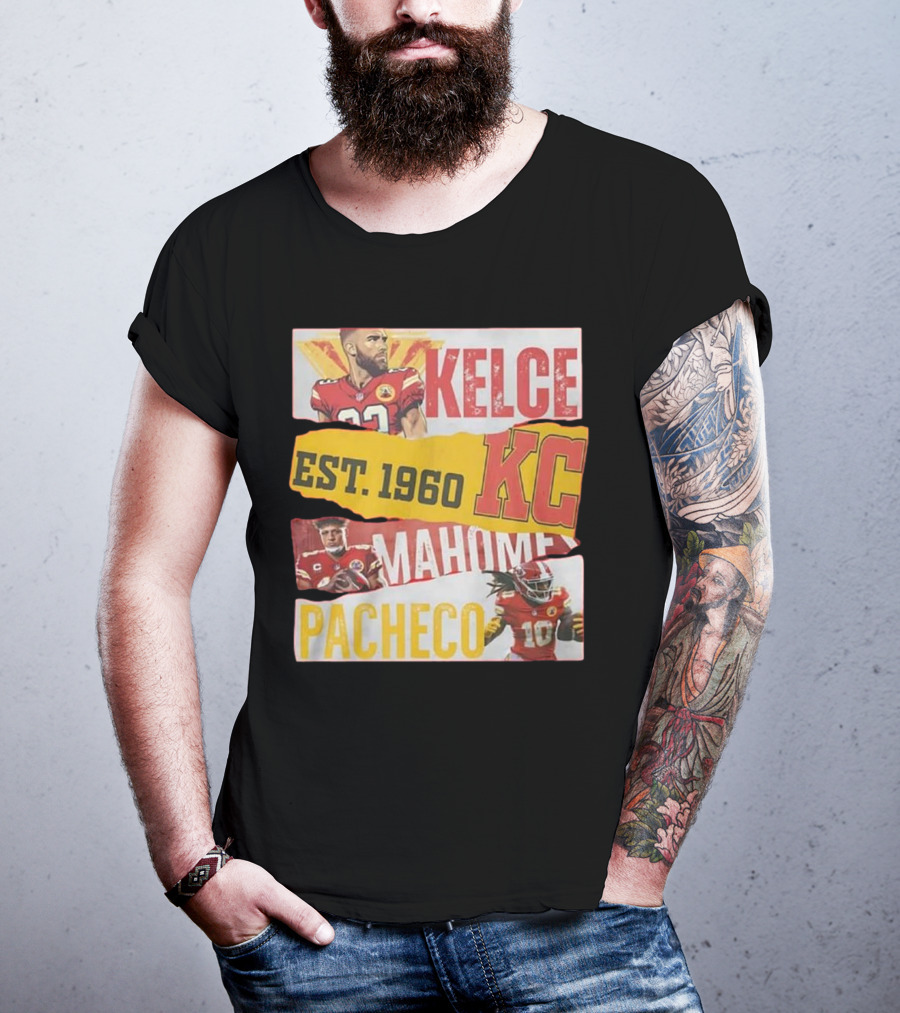 Kelce Mahomes Pacheco KC Est 1960 T-Shirt