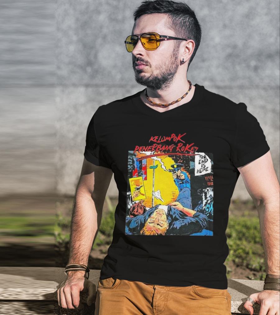 Kelompok Penerbang Roket The End Is Here Mati Muda Comic Style T-Shirt