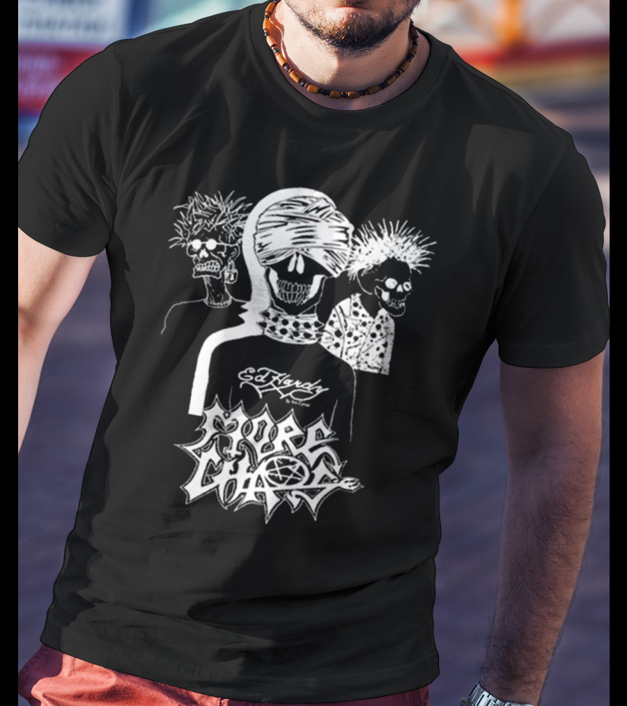 Ken Carson Ed Hardy More Chaos Friends Skulls Retro Punk Style T-Shirt
