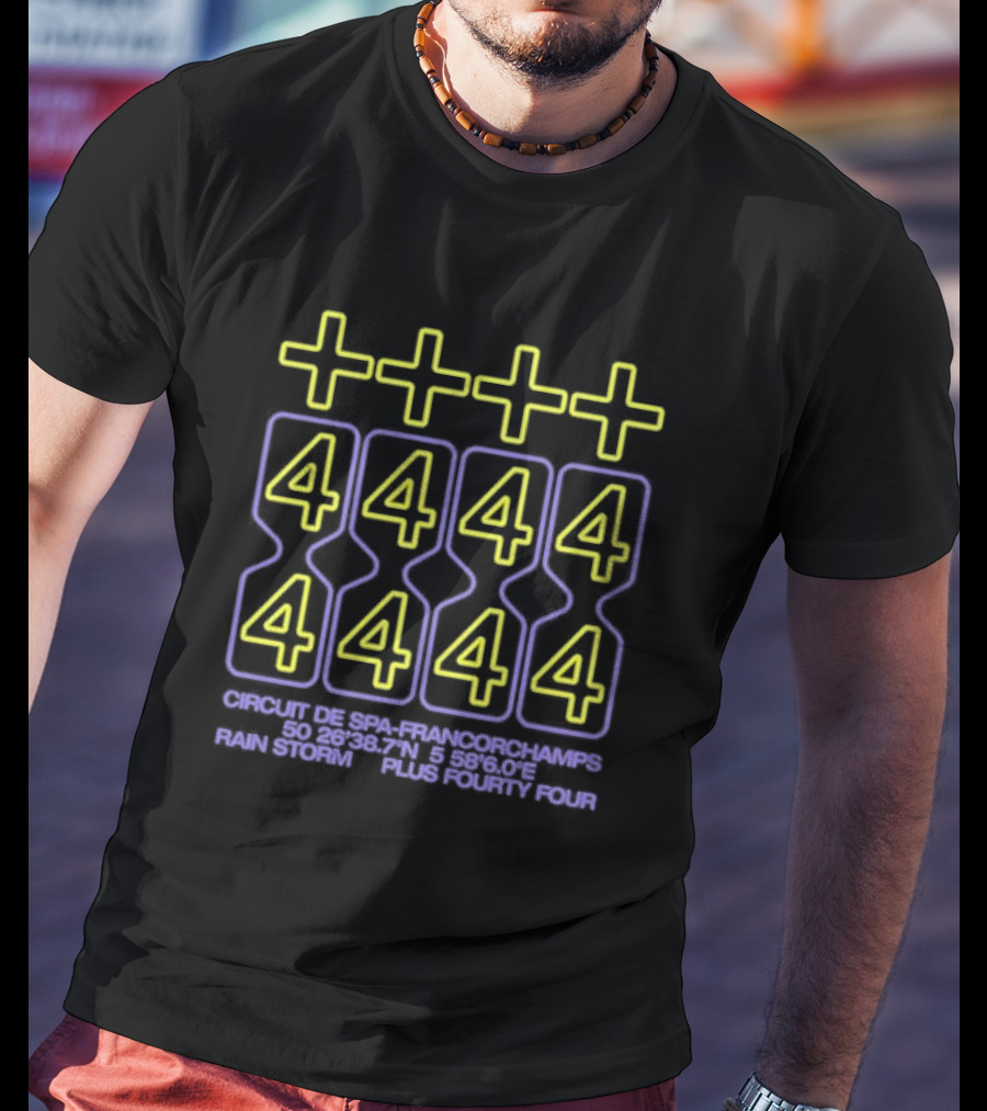 Lewis Hamilton +44 Minimal Engine Neon Style Racing Speed Tribute T-Shirt