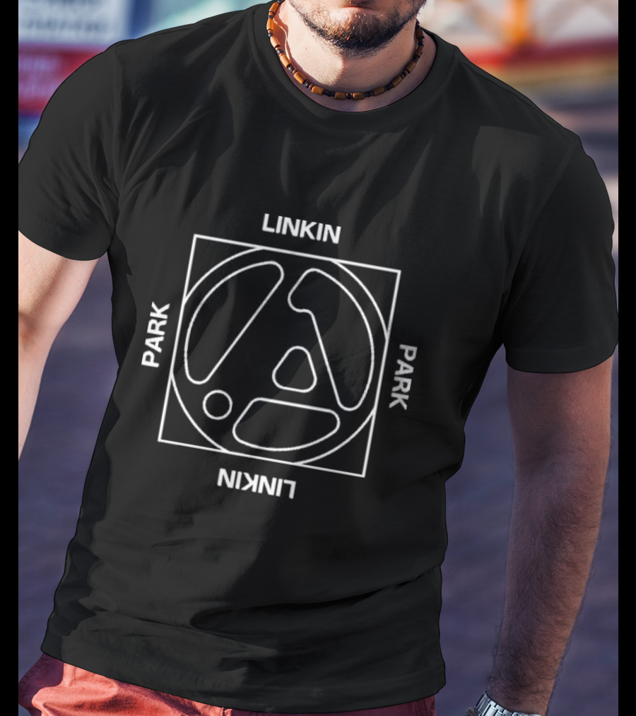 Linkin Park Tan Ladies FZ Box Logo T-Shirt