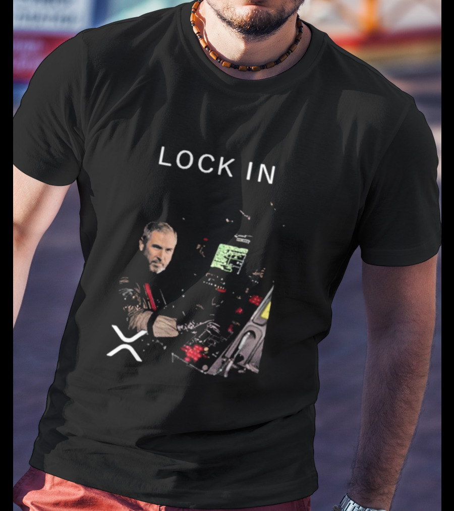 Lock In Brad Garlinghouse XRP Crypto Control Panel T-Shirt