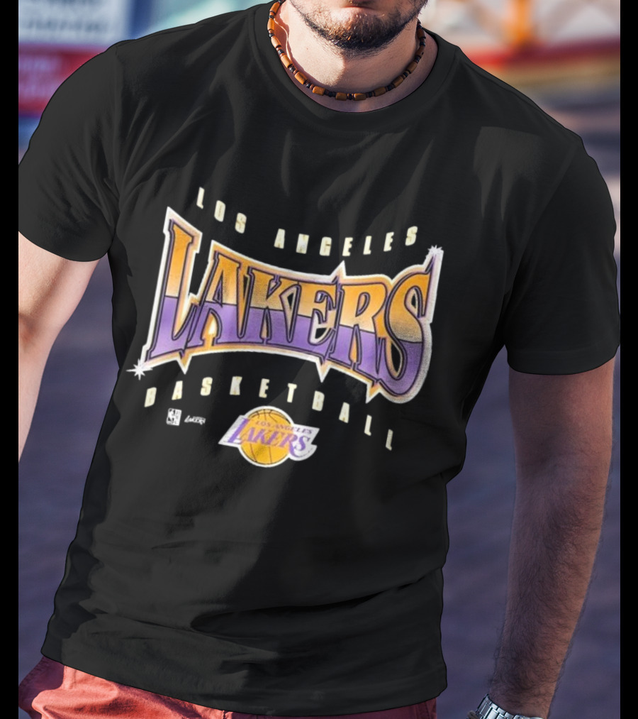 Los Angeles Lakers Basketball Vintage Style Typography T-Shirt