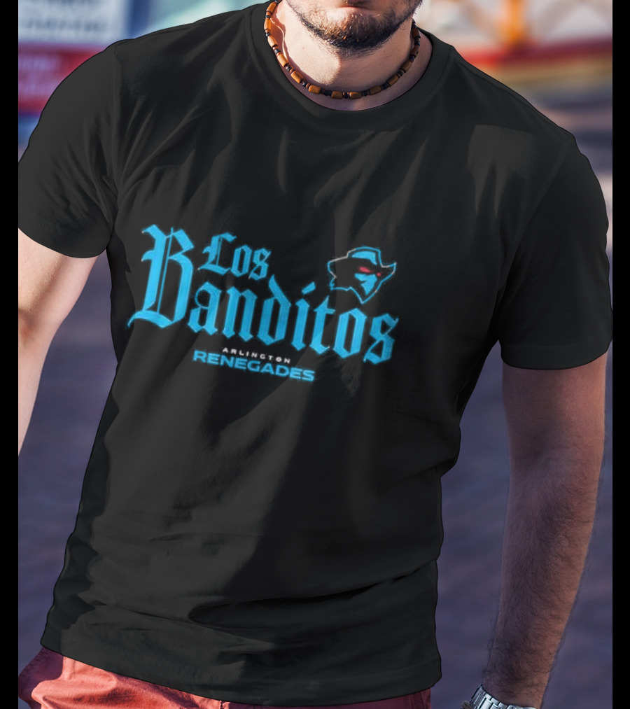Los Banditos Arlington Renegades Texas Map Red Eyes T-Shirt
