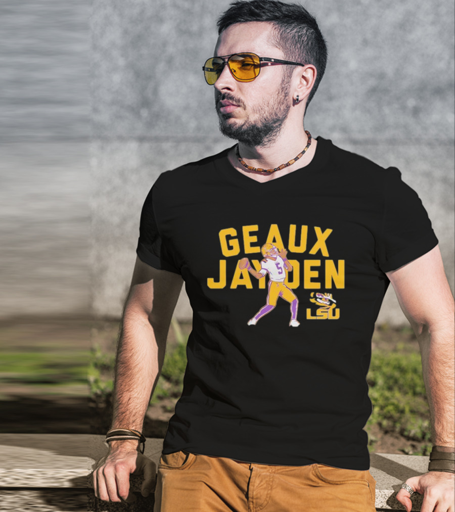 LSU Tigers Geaux Jayden Daniels Football Hero T-Shirt