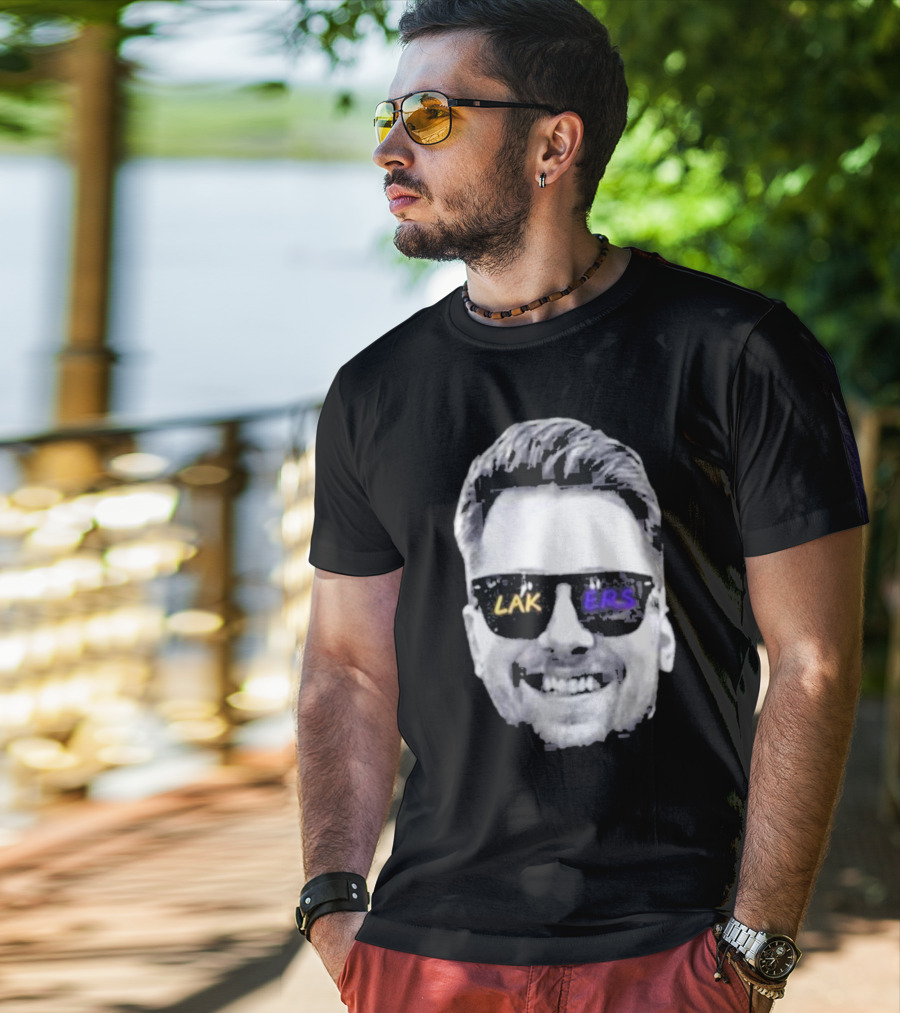 Luka Doncic Los Angeles Lakers Basketball Face Sunglasses T-Shirt