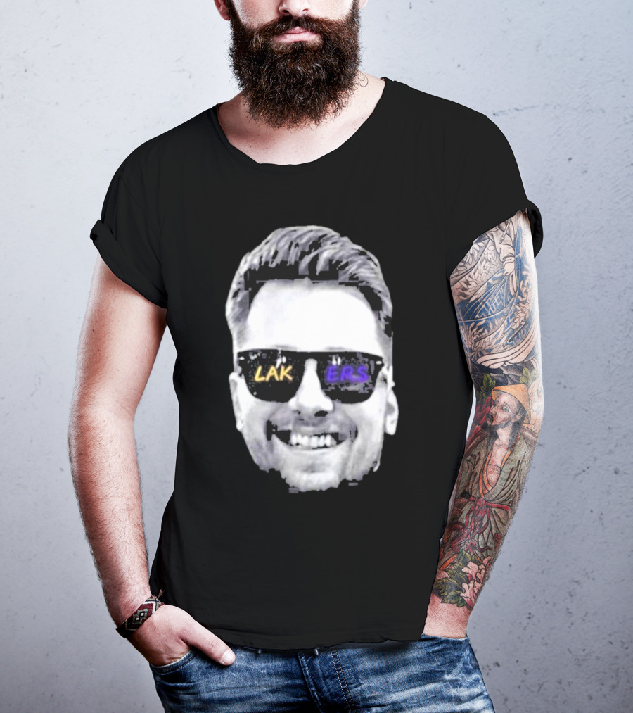 Luka Doncic Los Angeles Lakers Basketball Face Sunglasses T-Shirt