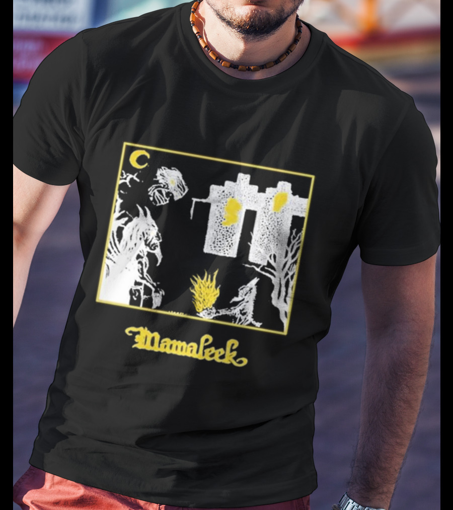 Mamaleek Netherworld Moonlit Cityscape And Surreal Figures T-Shirt