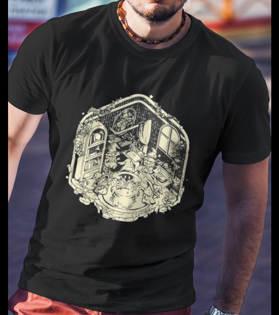 Mage’s Midnight Brew Enchanted Wizard Gathering In Mystical Study Room T-Shirt