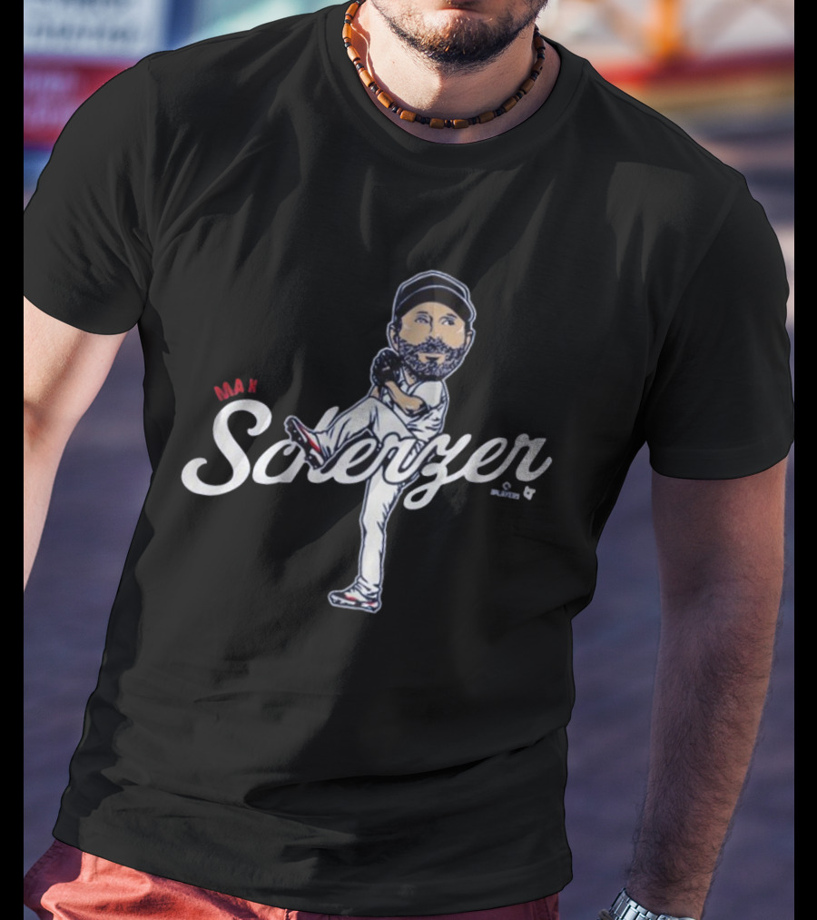 Max Scherzer Caricature Toronto Blue Jays MLB Pitcher Baseball T-Shirt
