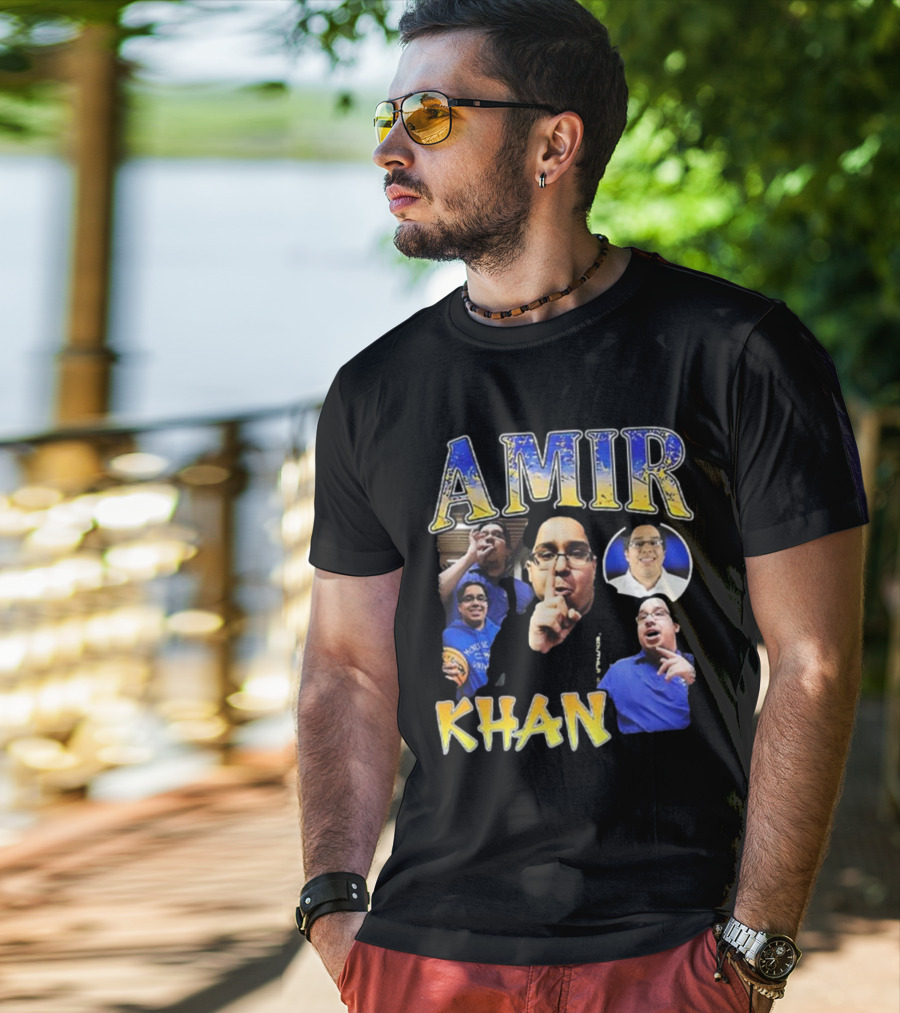 Amir Khan McNeese State University Blue And Gold Style T-Shirt