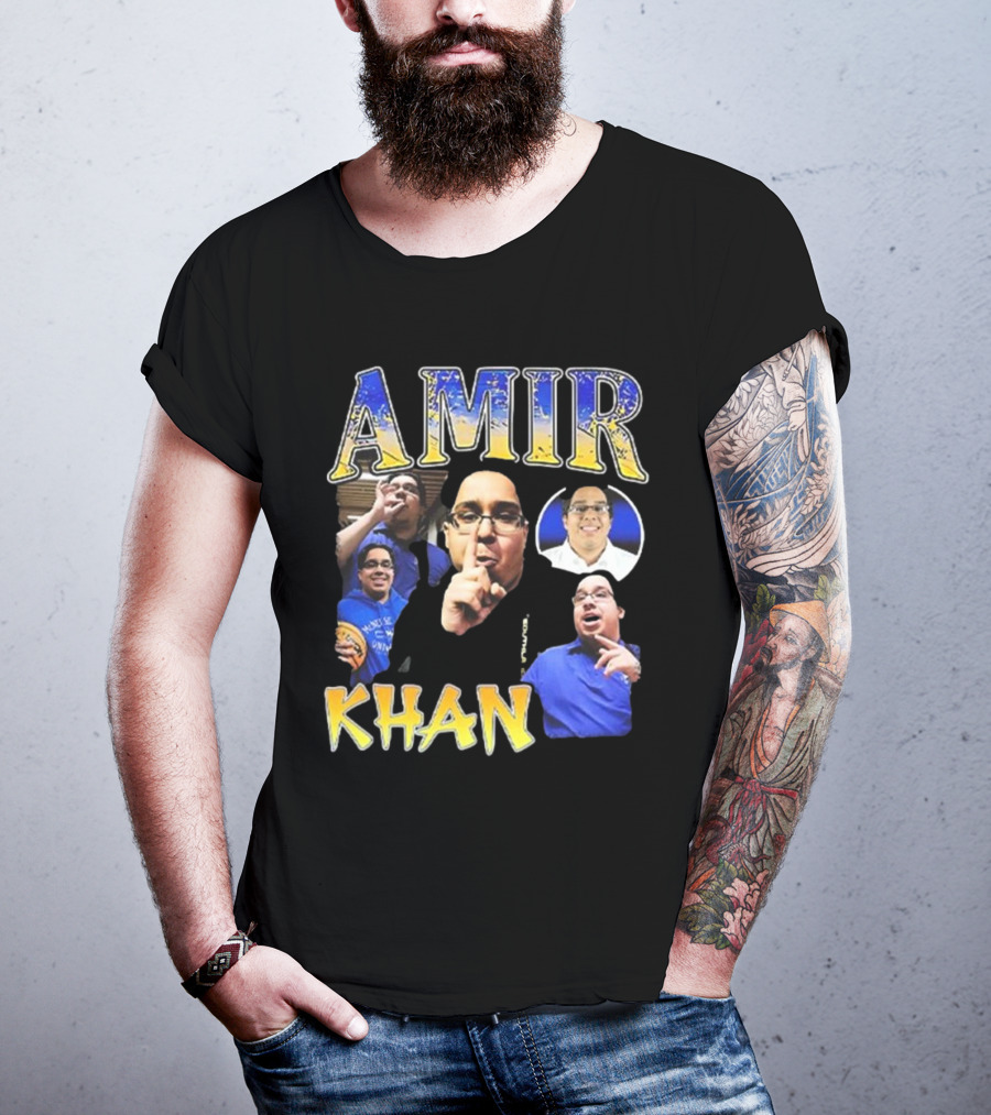 Amir Khan McNeese State University Blue And Gold Style T-Shirt