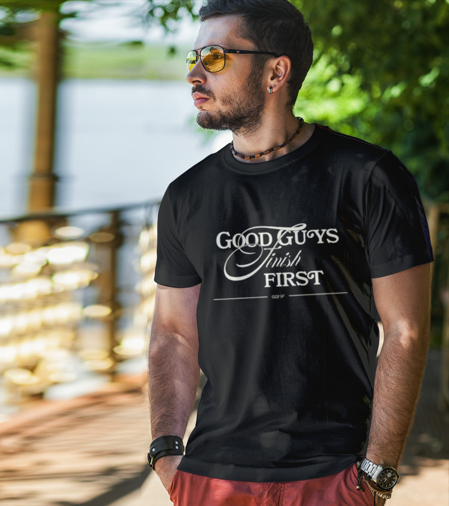 Mike Conley Good Guys Finish First GGFF Vintage Retro Inspiring Typography T-Shirt