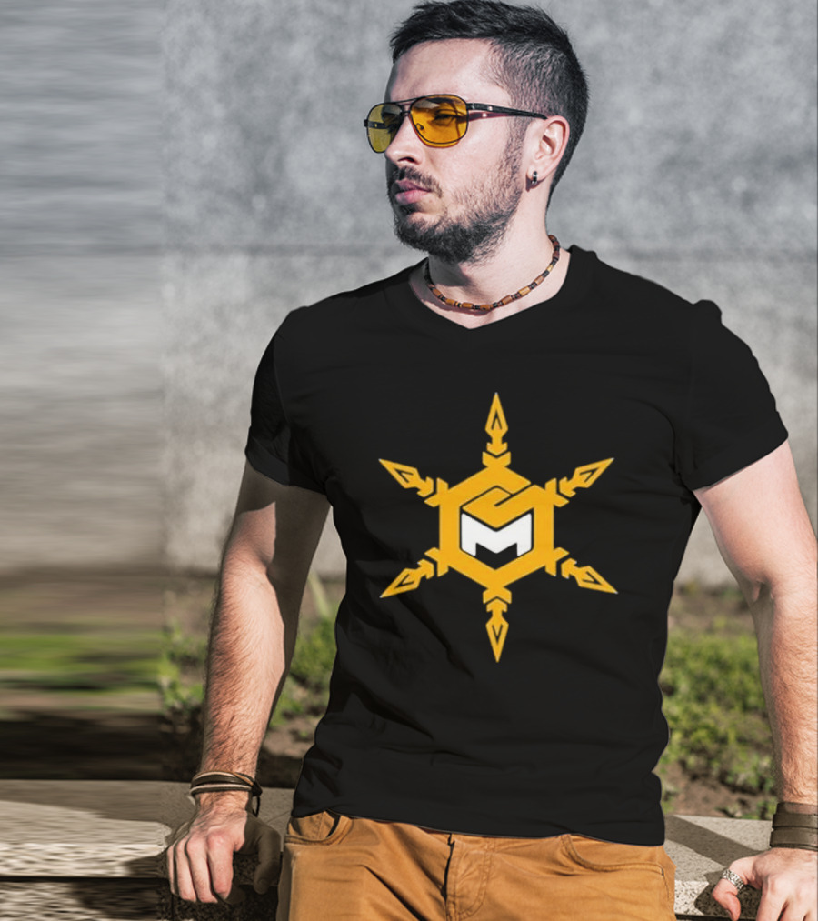 Mike Sainristil M Yellow Snowflake Emblem T-Shirt