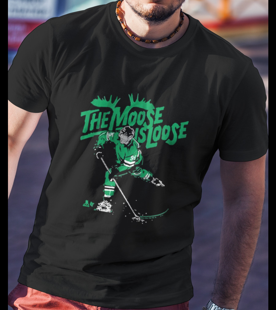 The Moose Is Loose Hockey Player Number 96 T-Shirt