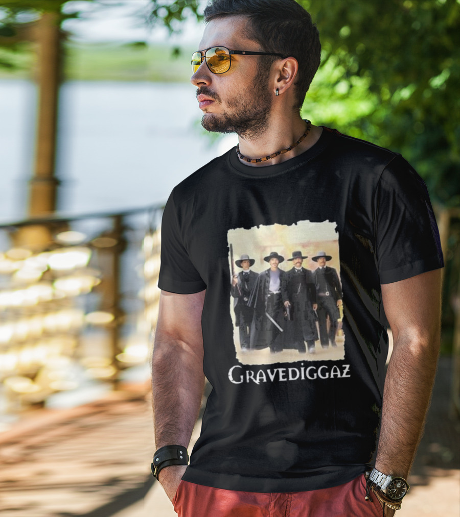 Methsyndicate Gravediggaz Tombstone Western Gunslingers T-Shirt