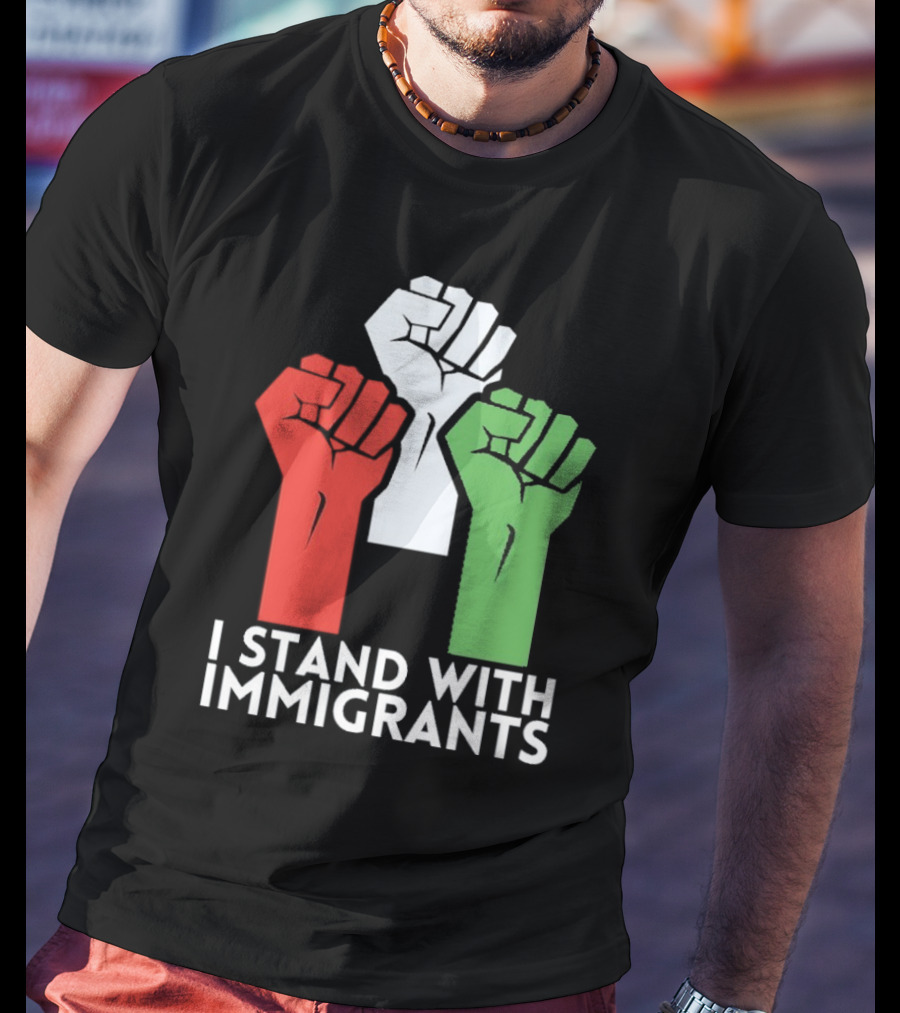 Mexican I Stand With Immigrants Fist Symbol T-Shirt