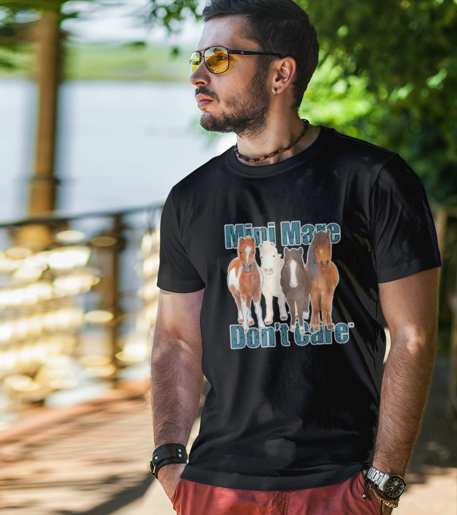 Mini Mare Don't Care Horse Trio T-Shirt