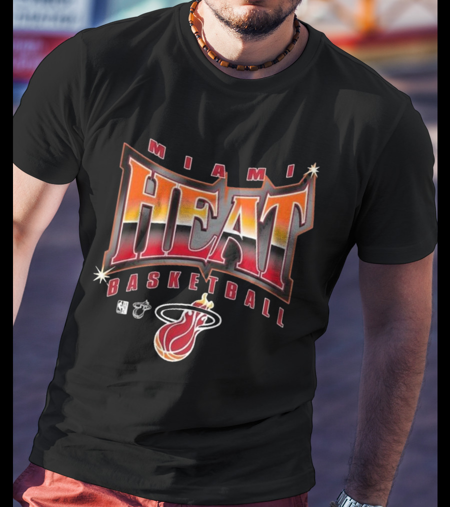 Miami Heat Basketball Worldwide Glow Up NBA Icons T-Shirt