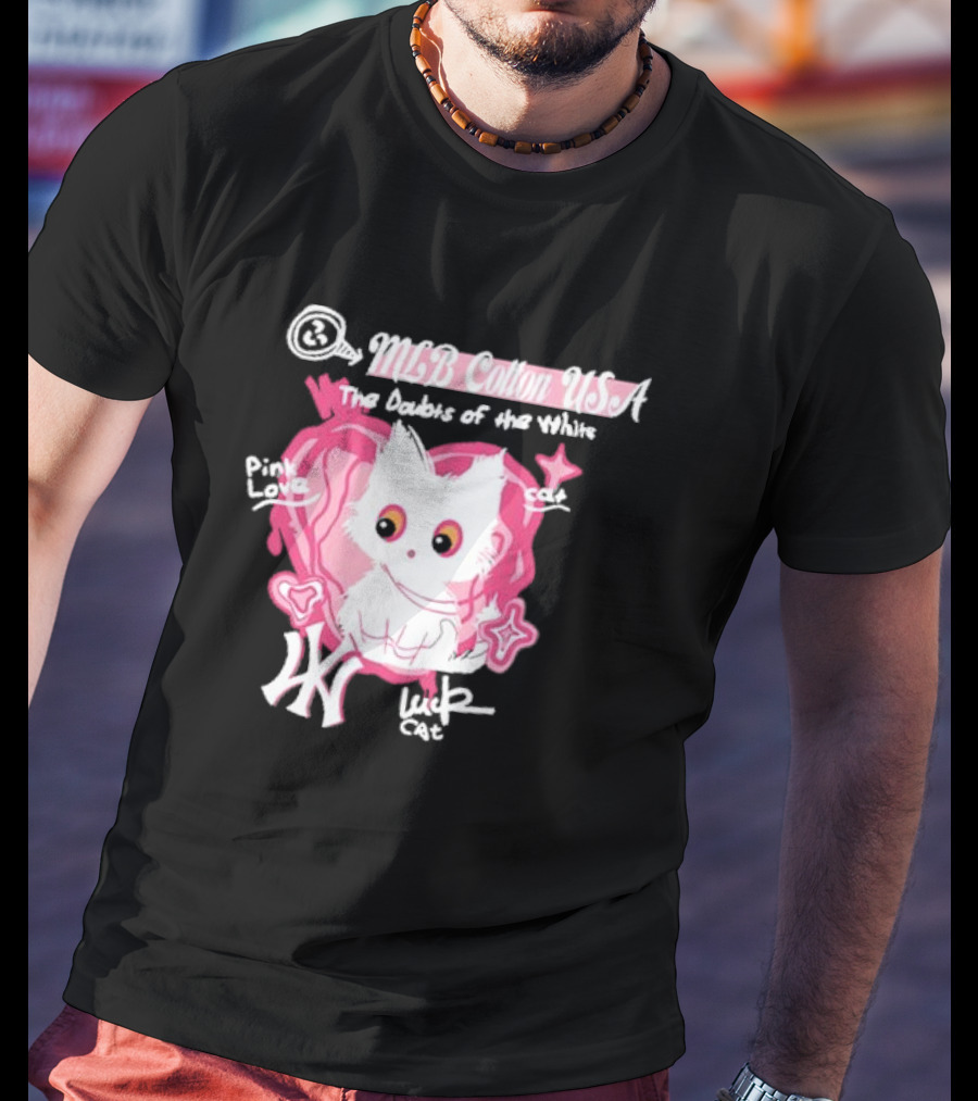 MLB Cotton USA The Doubts Of Our Values Lucky Cat T-Shirt
