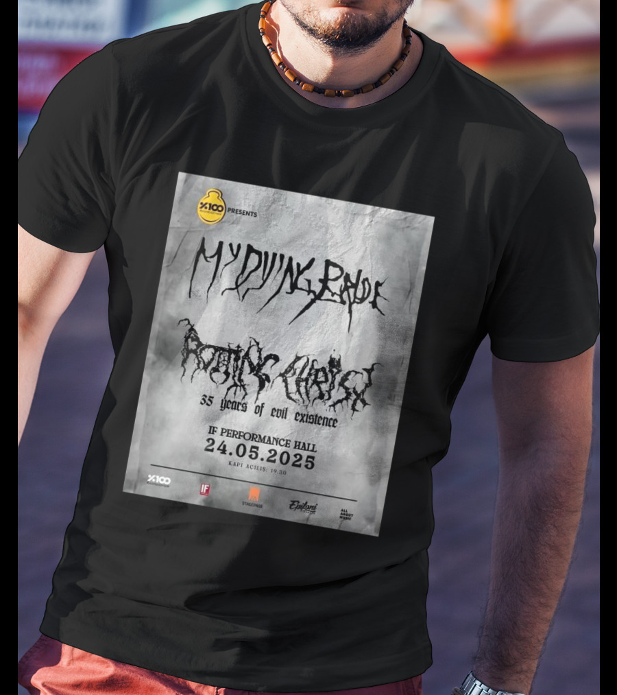 X100 Presents My Dying Bride Rotting Christ 35 Years Of Evil Existence IF Performance Hall 24.05.2025 T-Shirt