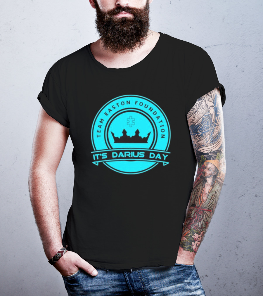 Team Easton Foundation It's Darius Day Autism Puzzle Crown T-Shirt