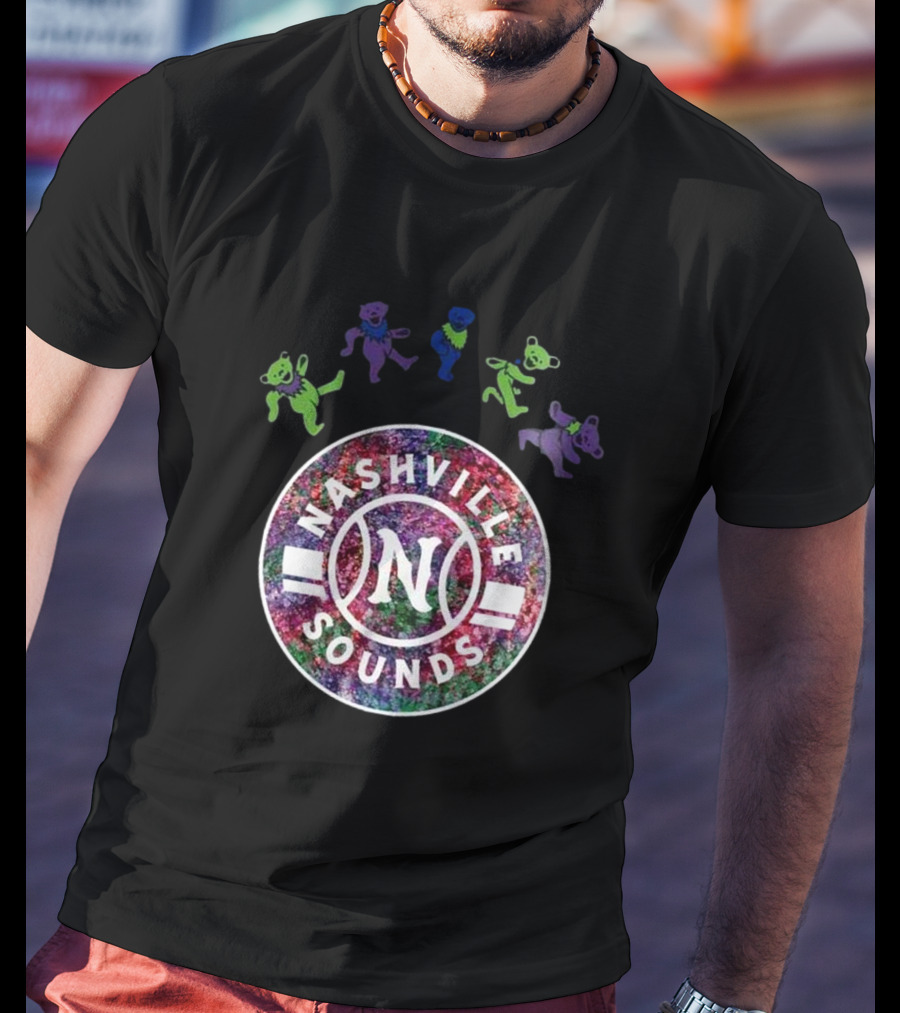 Nashville Sounds Grateful Dead Dancing Bears Baseball 2025 T-Shirt