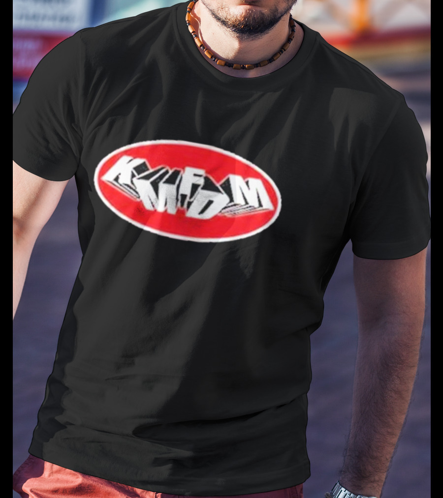 Natalie Samantha Rupnow Wear KMFDM Oval Red Logo T-Shirt