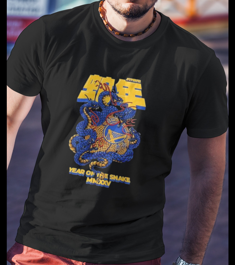 NBALab X Hyperfly Golden State Warriors Year Of The Snake MNXXIV Lunar New Year Collection T-Shirt