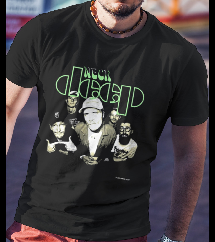 Neck Deep Band Perception Album Cover Group Photo T-Shirt