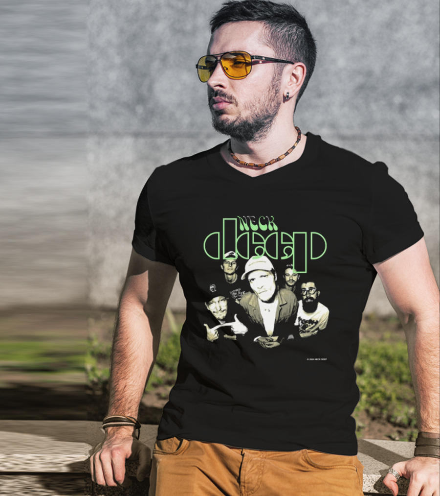 Neck Deep Band Perception Album Cover Group Photo T-Shirt
